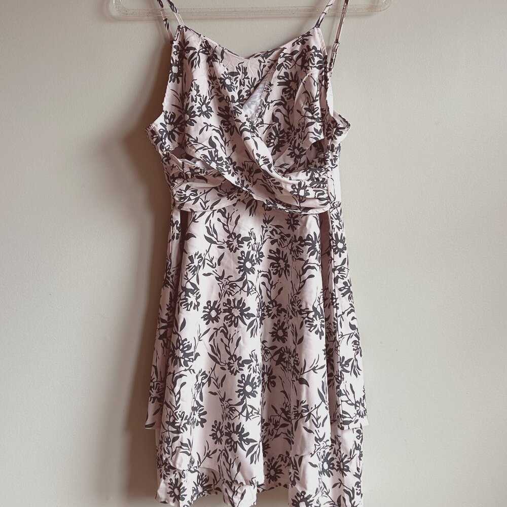 Summer Dress, Size L, Green Floral